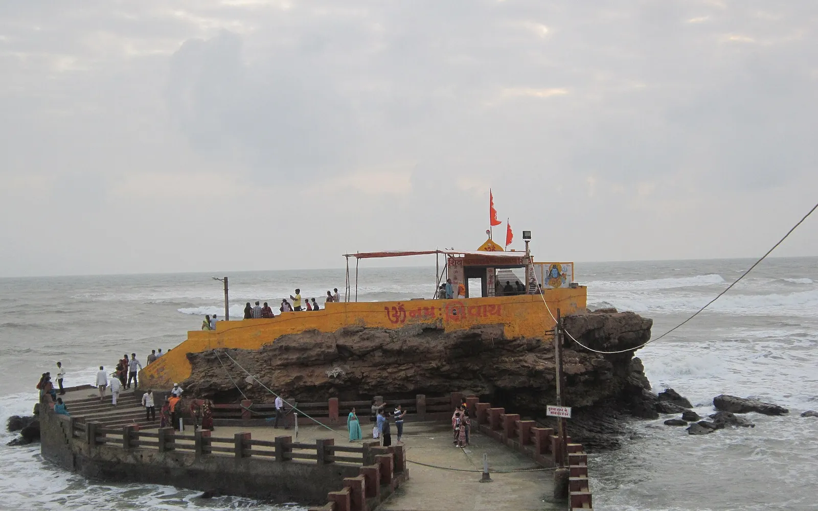 Outside View Of Bhadkeshwar Mahadev Mandir Of Lord Shiva At Dwarka2
