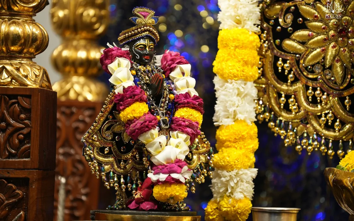 Decorated idol of Lord Krishna